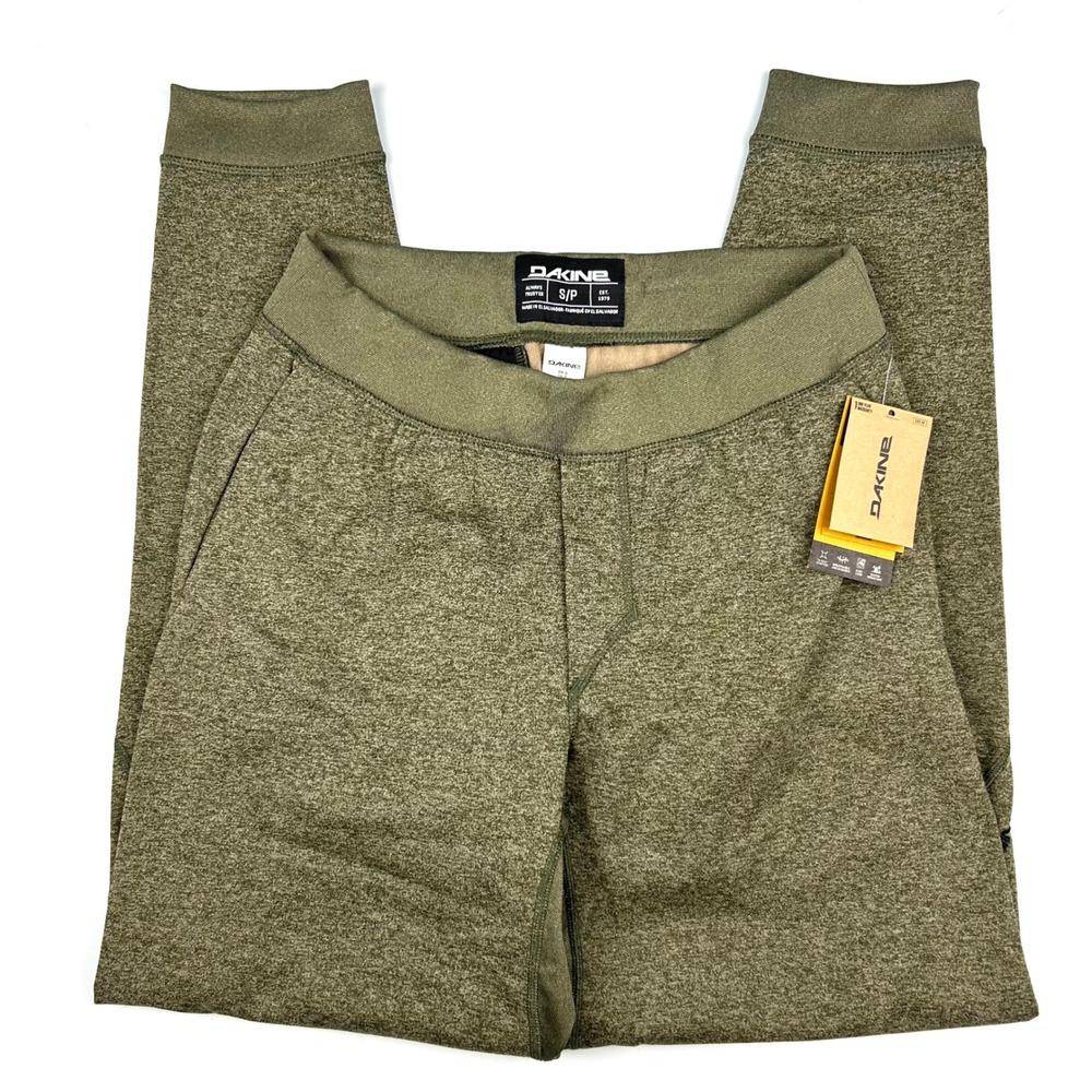 Dakine Mens Kickback Base Layer Pants Olive Green Heather Stretch Size Small NEW